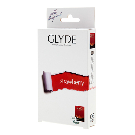 Kondome : Glyde Ultra Strawberry 10 Condoms