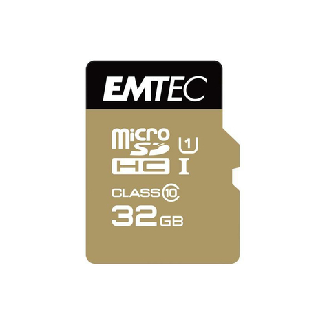 Microsdhc 32gb Emtec +Adapter Cl10 Gold+ Uhs-I 85mb/S Blister