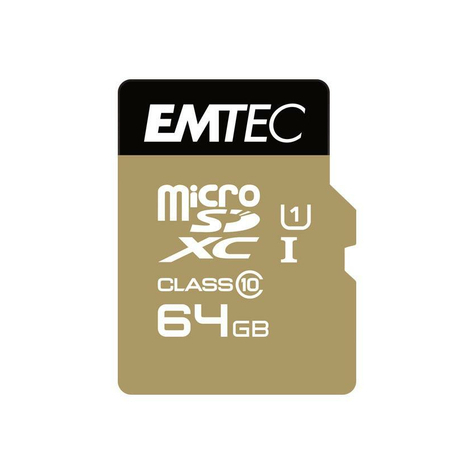 Microsdxc 64gb Emtec +Adapter Cl10 Gold+ Uhs-I 85mb/S Blister