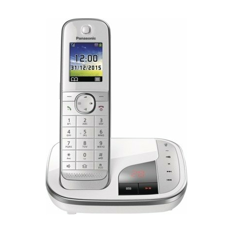 Panasonic Kx-Tgj320gw Schnurloses Single-Dect Telefon Mit Ab, Weiß