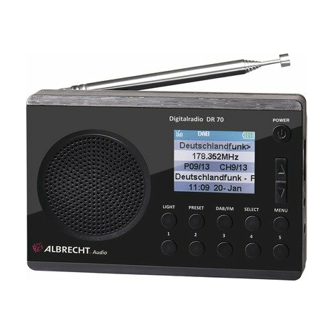 Albrecht Dr 70 Digitalradio, Farbdisplay, 230 V Und Batteriebetrieb