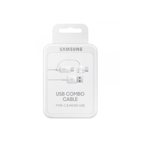 Samsung 2-In-1-Datenkabel , Microusb Zu Usb Typ A, Inkl. Usb-C Adapter 1,5m Lang