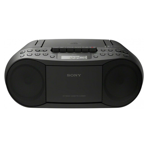 Sony Cfd-S70b Boombox Cd Kassette Radio Schwarz