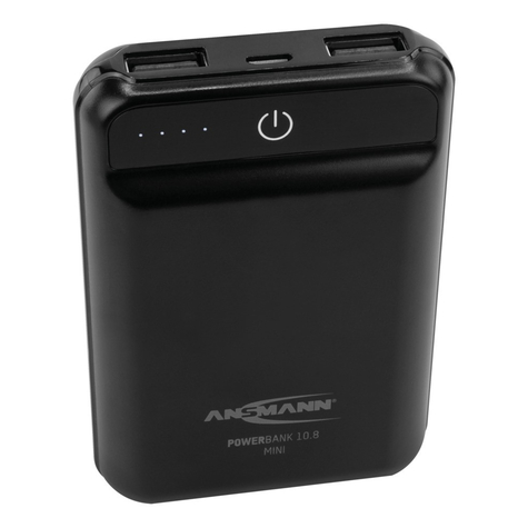 Ansmann 10.8 Mini Schwarz Handy/Smartphone Tablet Rechteck Lithium Polymer (Lipo) 10000 Mah Usb