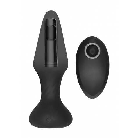 No. 81 Rechargeable Remote Controlled Butt Plug Black