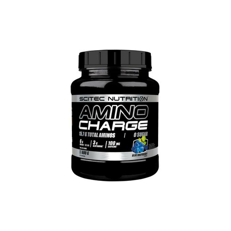 scitec nutrition amino charge, 600 g dose, blue raspberry