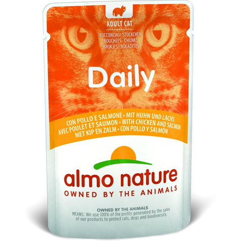 Almo Nature,An Cat Daily Huhn-Lachs   70gp