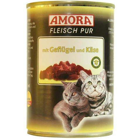Amora,Amora Cat Pur Gefl+Käse 400gd