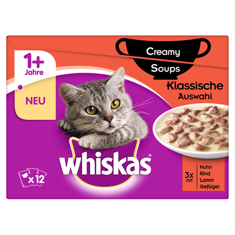 Whiskas,Whi.Creamy Klass.Ausw. 12x85gp