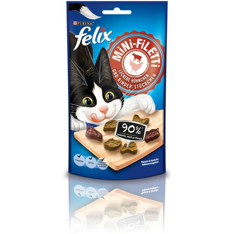 Nestle Katze,Fel.Mini-Filetti Huhn-Rind 40g