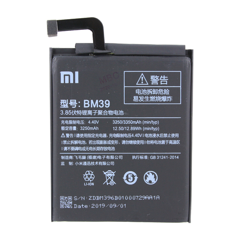 Xiaomi Bm39 Xiaomi Mi 6  3250mah  Akku Batterie	 Original