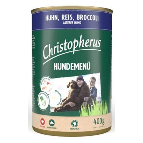 Christopherus Hundemenü -Senior Mit Huhn, Reis, Broccol