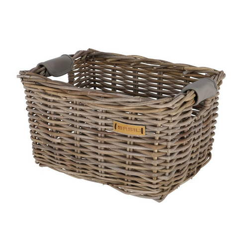 Transportkorb Basil Dorset M    35x24x24cm, Grau, Rattan, Grobmaschig   