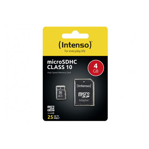 Microsdhc 4gb Intenso +Adapter Cl10 Blister