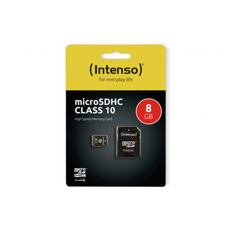 Microsdhc 8gb Intenso +Adapter Cl10 Blister
