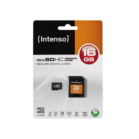 Microsdhc 16gb Intenso +Adapter Cl4 Blister