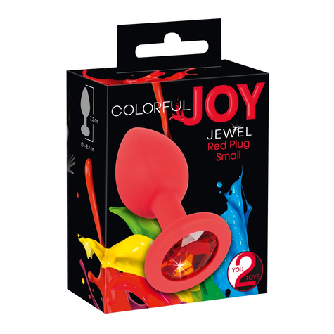 Analplug Colorful Joy Jewel Red Plug S