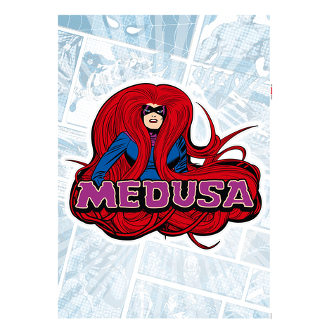 Wandtattoo - Medusa Comic Classic  - Größe 50 X 70 Cm