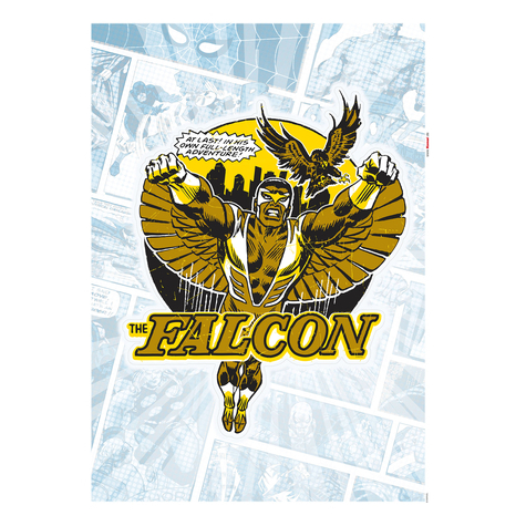Wandtattoo - Falcon Gold Comic Classic  - Größe 50 X 70 Cm
