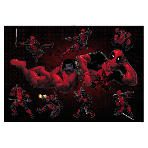 Wandtattoo - Deadpool Posing  - Größe 100 X 70 Cm