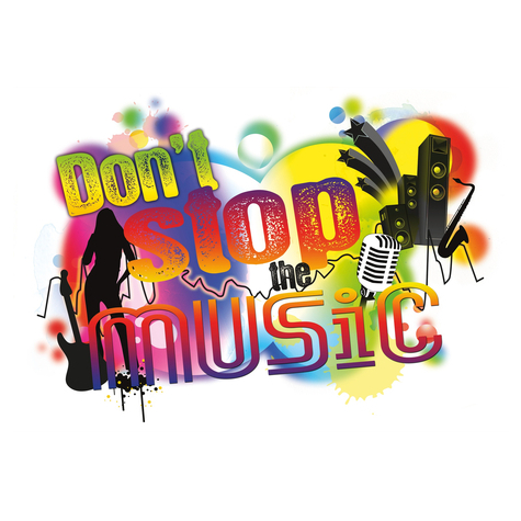 Wandtattoo - Don´T Stop The Music - Größe 100 X 70 Cm