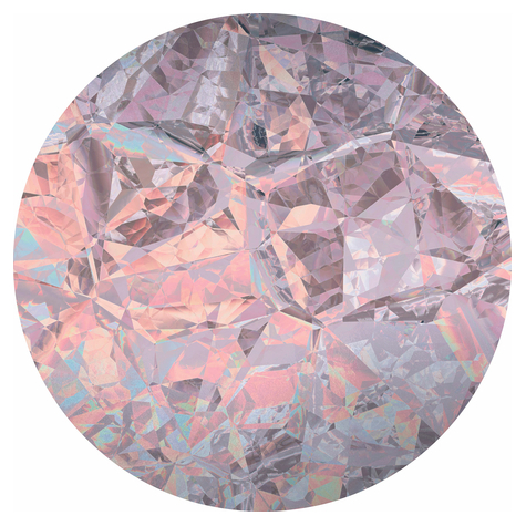 Selbstklebende Vlies Fototapete/Wandtattoo - Glossy Crystals - Größe 125 X 125 Cm