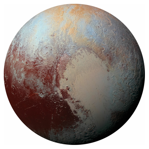 Selbstklebende Vlies Fototapete/Wandtattoo - Pluto - Größe 125 X 125 Cm