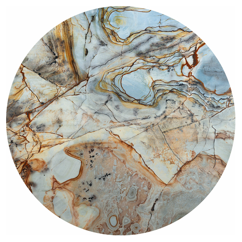 Selbstklebende Vlies Fototapete/Wandtattoo - Marble Sphere - Größe 125 X 125 Cm
