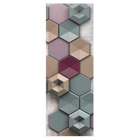 Vlies Fototapete - Hexagon - Größe 100 X 280 Cm