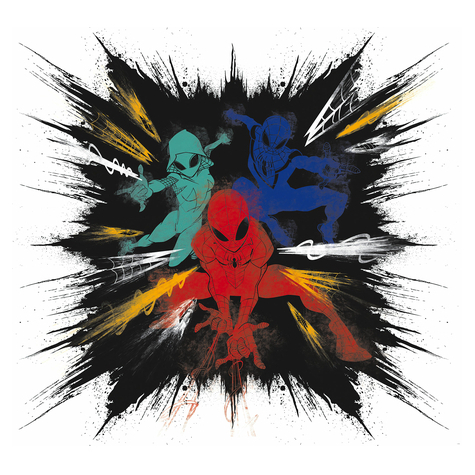 Vlies Fototapete - Spider-Man Color Explosion - Größe 300 X 280 Cm