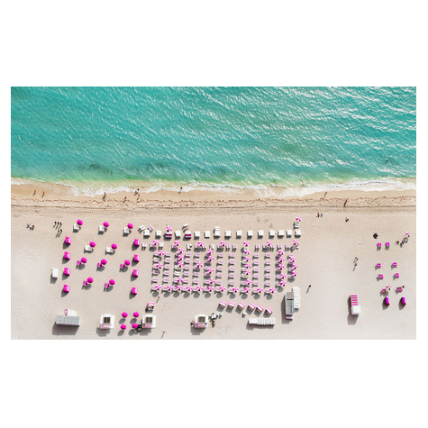 Vlies Fototapete - Pink Umbrella - Größe 400 X 250 Cm