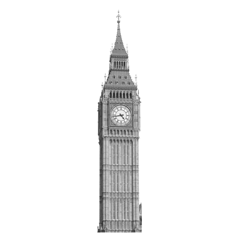 Vlies Fototapete - Big Ben - Größe 50 X 250 Cm