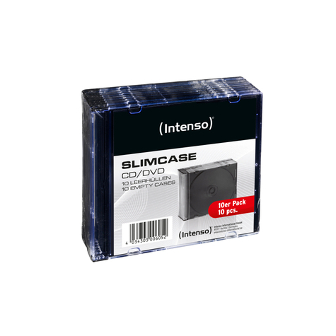 Intenso Slim Cases Cd/Dvd 10er Pack Transparent 9001602