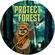 Selbstklebende Vlies Fototapete/Wandtattoo - Star Wars Protect The Forest - Größe 125 X 125 Cm