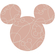Selbstklebende Vlies Fototapete/Wandtattoo - Mickey Head Knotted - Größe 125 X 125 Cm